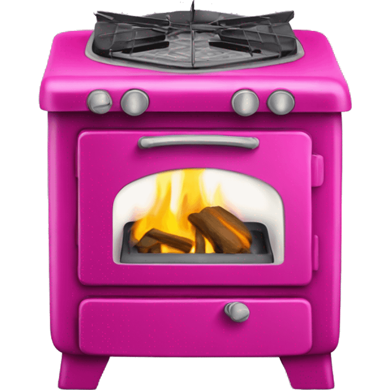 Realistic fuschia camping  stove isolated. emoji