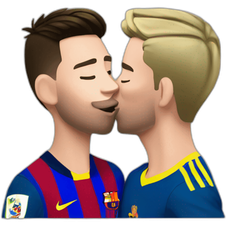 Messi kissing cr7 emoji