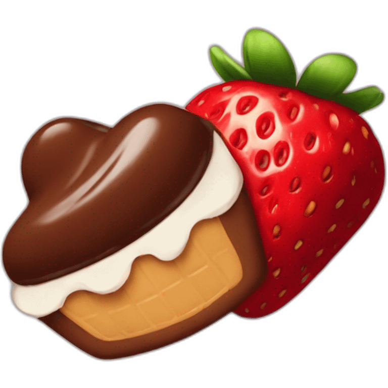 Straberry with nutella emoji