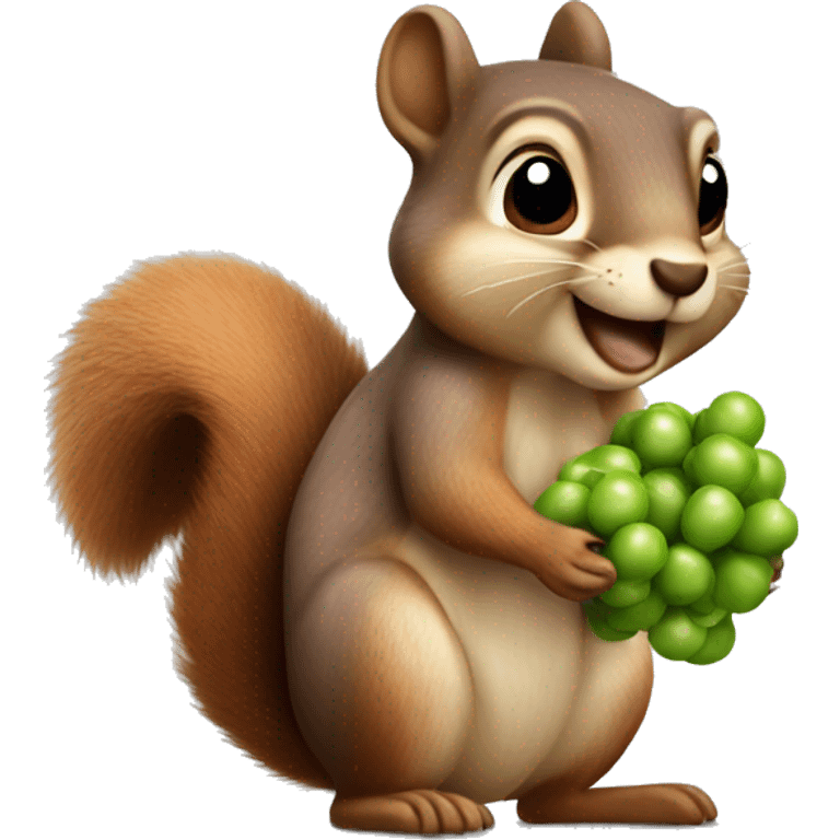 Squirrel with peas in its mouth  emoji