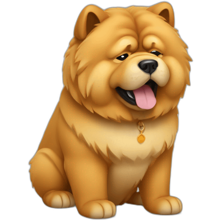 chow chow with paw thumb down emoji