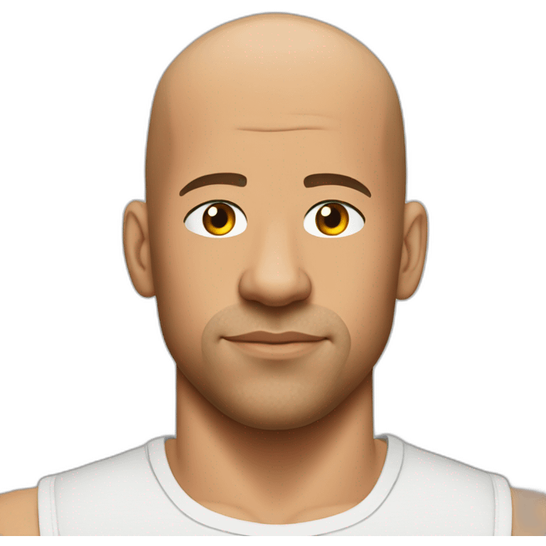 vin diesel serious cartoon wearing henley  emoji