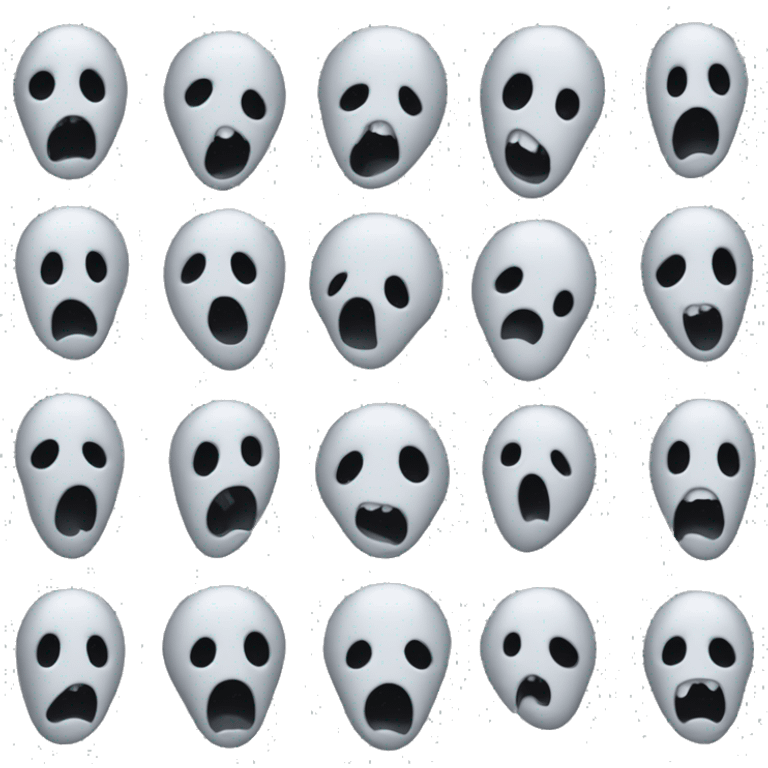 Ghost face scream emoji