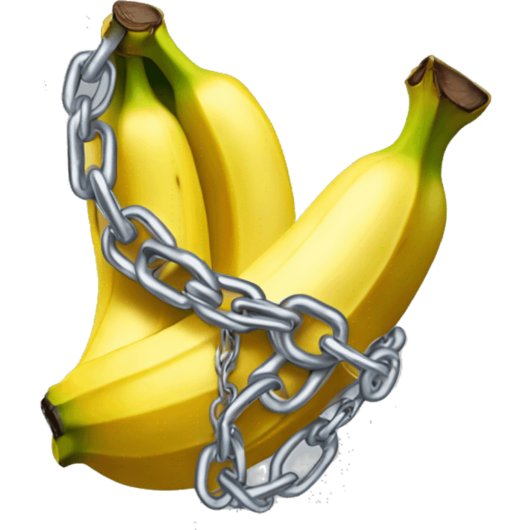 Banana wrapped in chain emoji