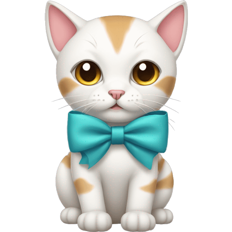 Cat with a a bow emoji