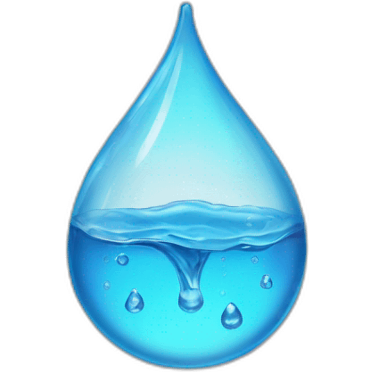 water drop inside of a pair of brackets emoji