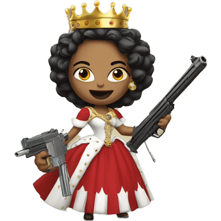 Queen with gun emoji