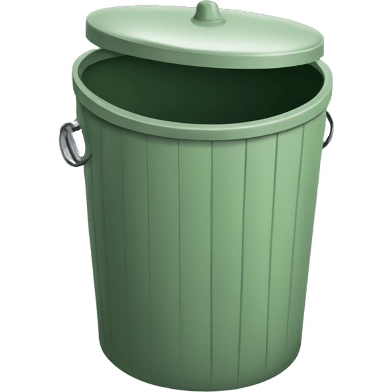 Sage green dustbin emoji