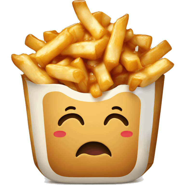 poutine qui mange une poutine emoji