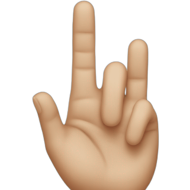 two Fingers showing small amount emoji