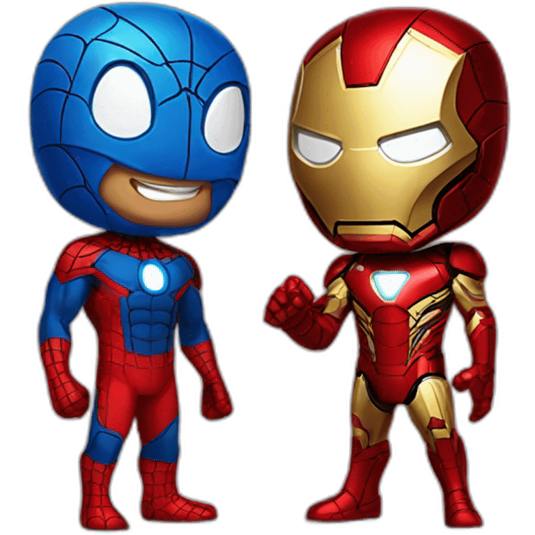 Spider-man and iron man conversation emoji