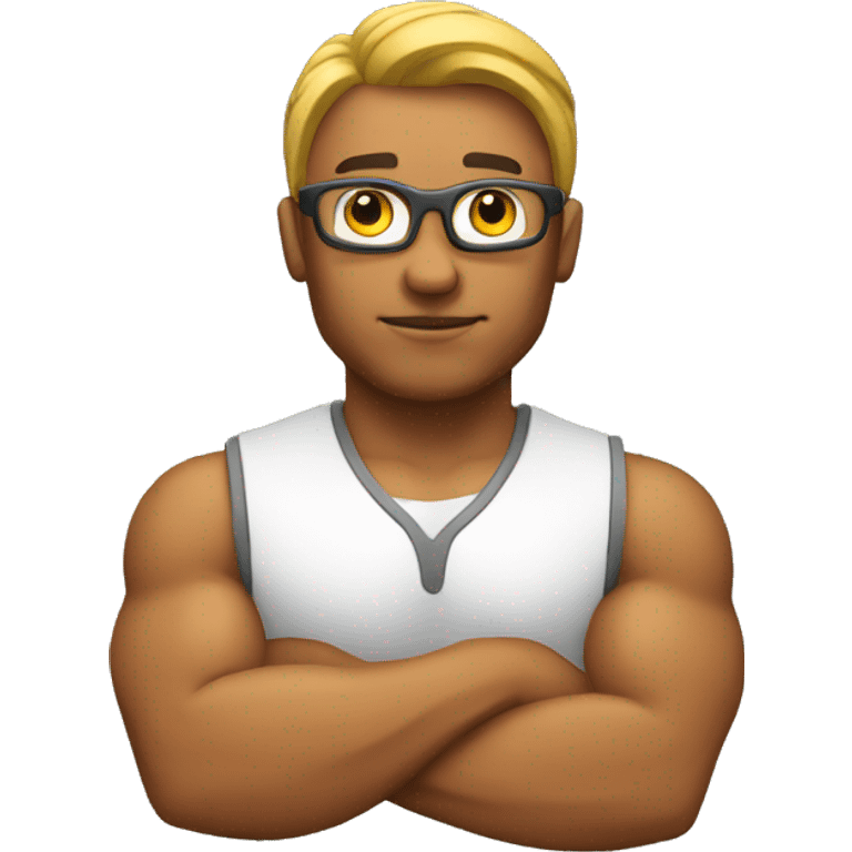 a programmer with muscles emoji