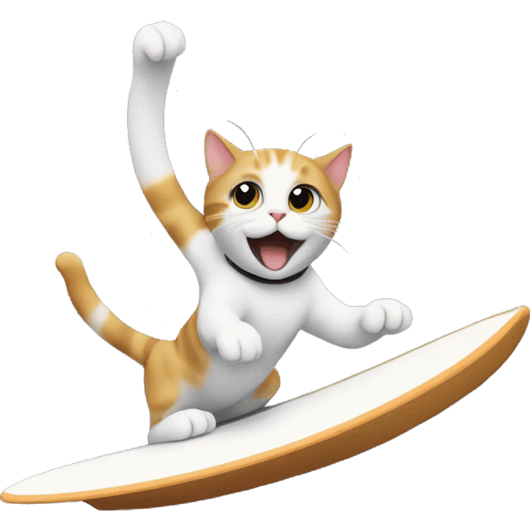 cat surfing in space emoji