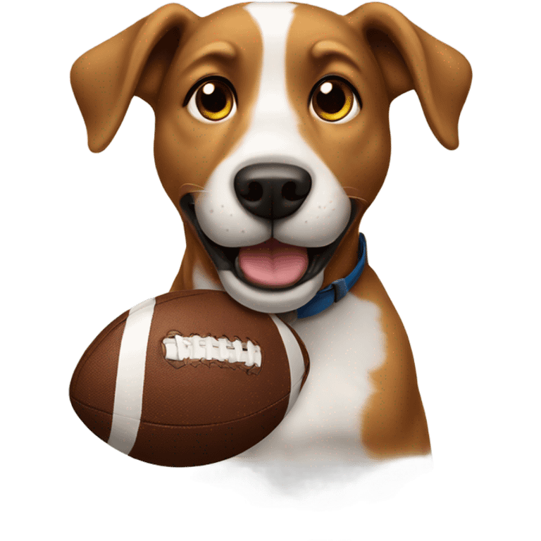 Dog playing football  emoji