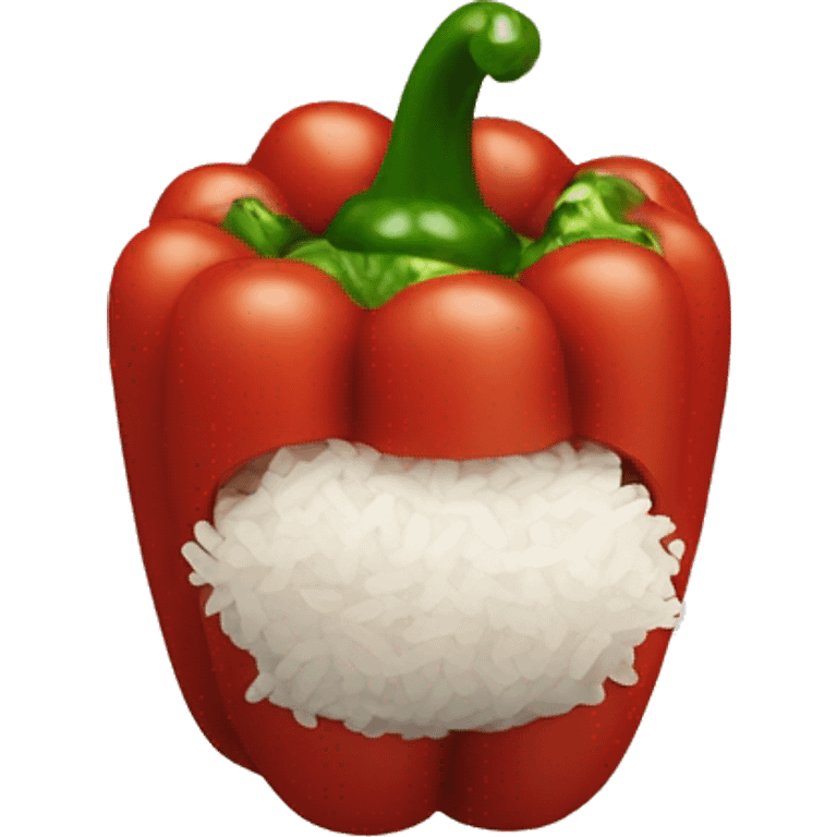 One pepper stuffed with minced meat and rice emoji