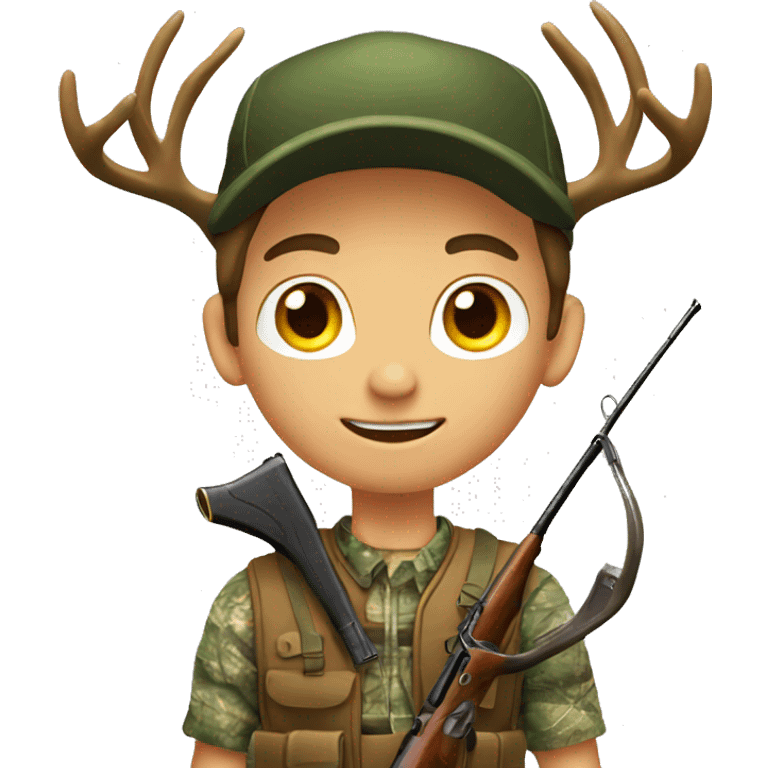 boy deer hunting  emoji