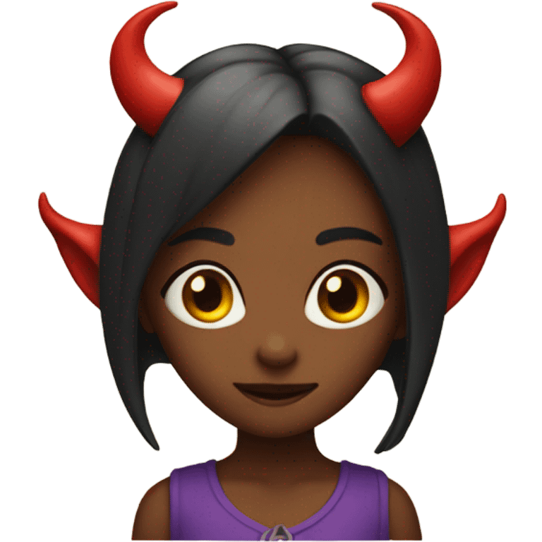 girl with devil’s horns emoji