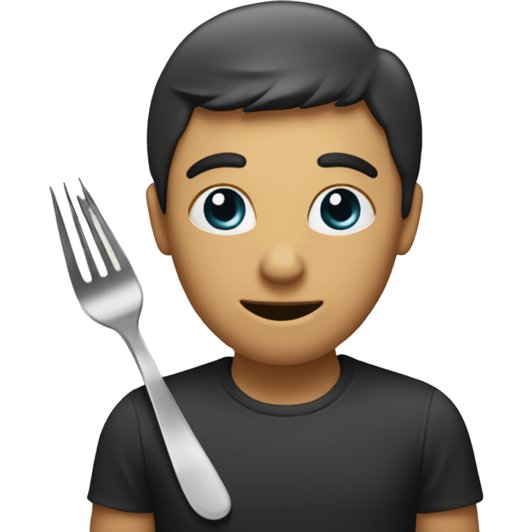 Person with fork and spoon  emoji