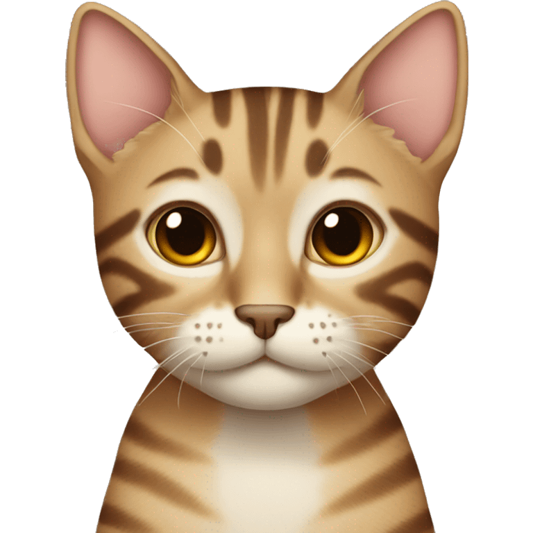 brown tan stripped cat  emoji