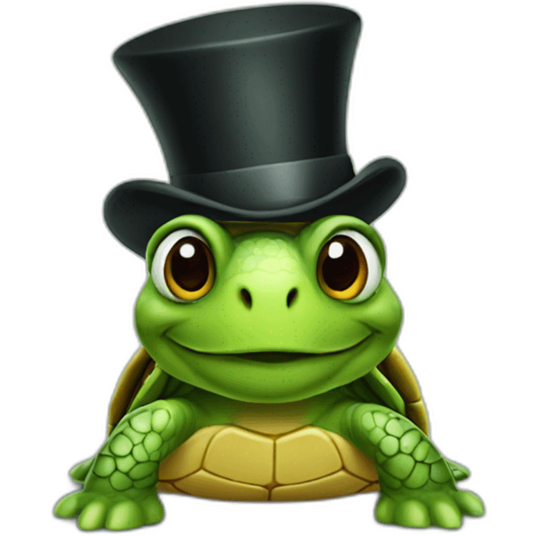 turtle with a top hat emoji