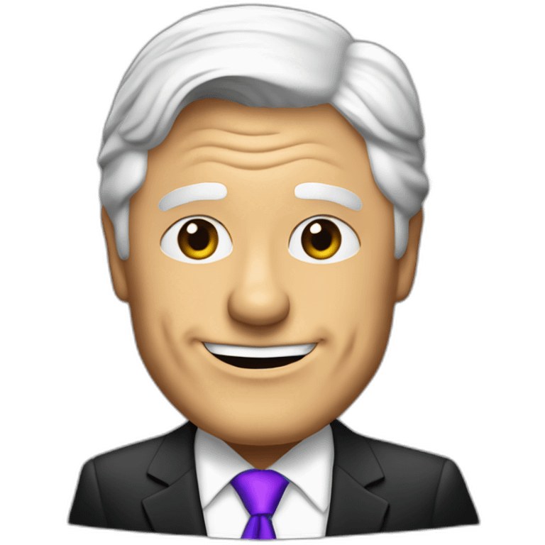 bill clinton holding bisexual pride flag emoji