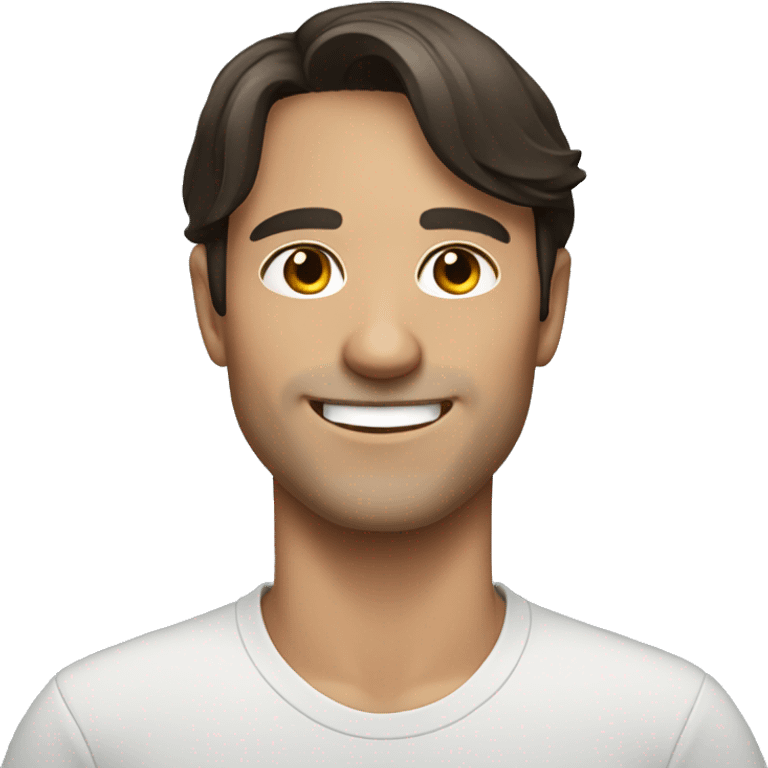 smiling brunette male portrait emoji