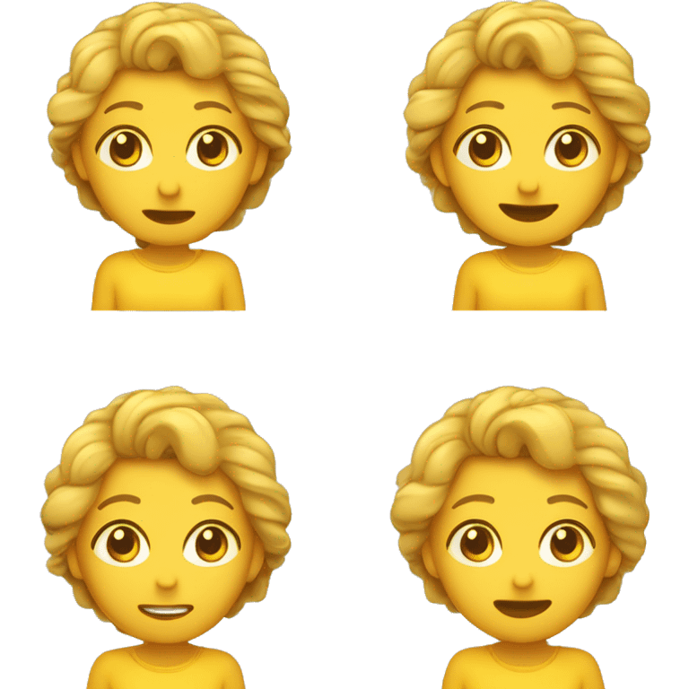 emoji amarelo, cabeça olhos castanhos, cabelo cacheado e ruivo, sorrindo, segurando um creme de cabelo nas mãos emoji