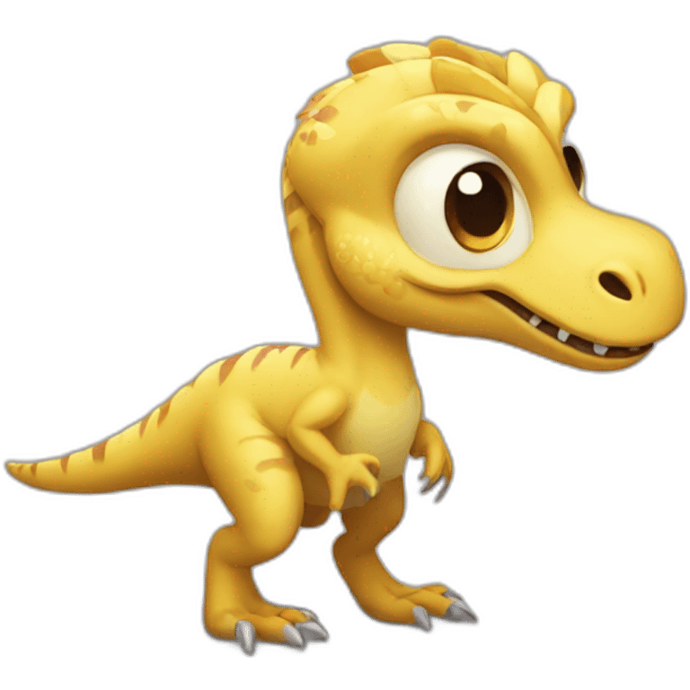 cute yellow velociraptor emoji