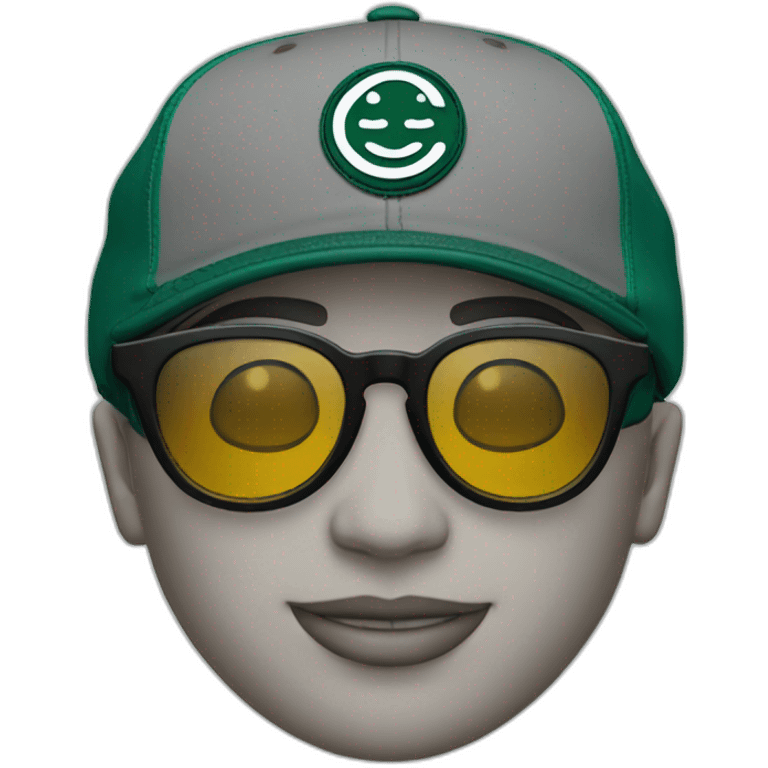 Smiley face wearing gucci cap and glasses emoji