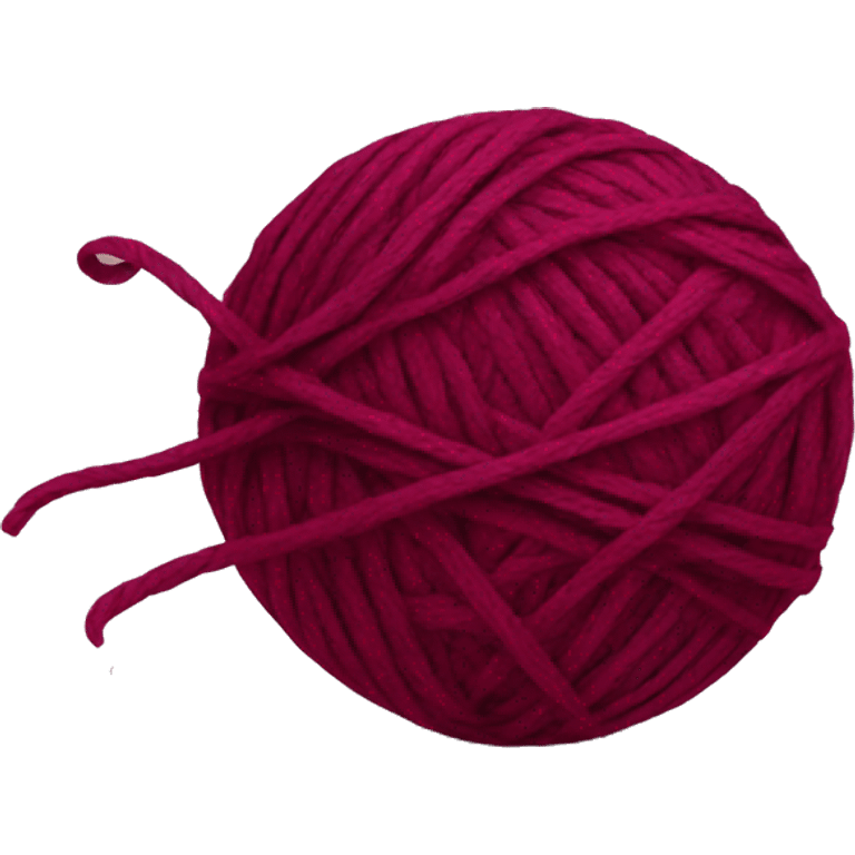 Burgundy yarn ball emoji