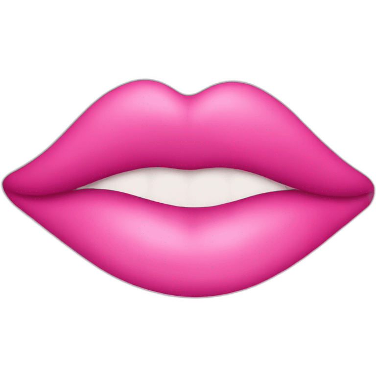 Pink kiss face emoji