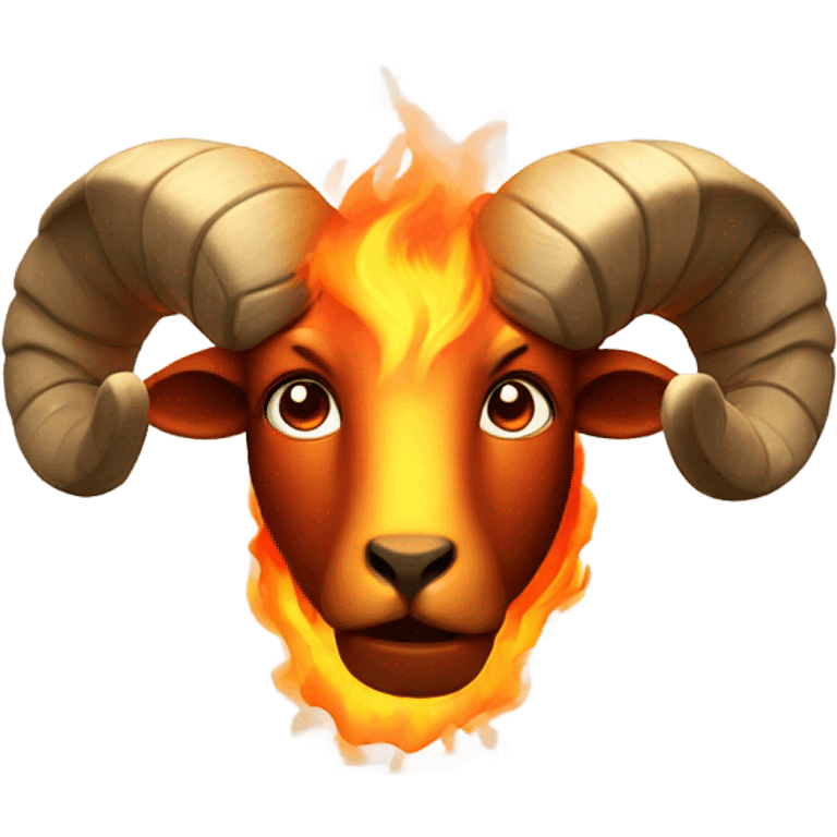 Fiery ram emoji