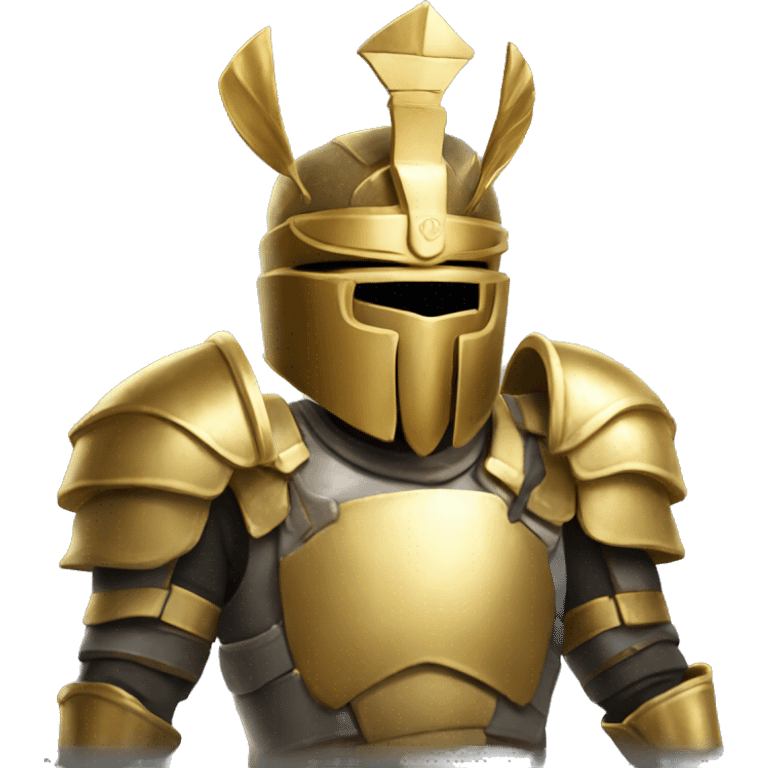 Gold armoured victory celebrating emoji