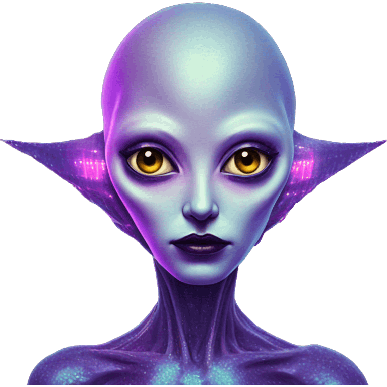 Synthwave alien in Soviet pixel style, oil paint, epic eyes, intricate lips, exquisite pose, beautiful, desirable, logical, Midsommar  emoji