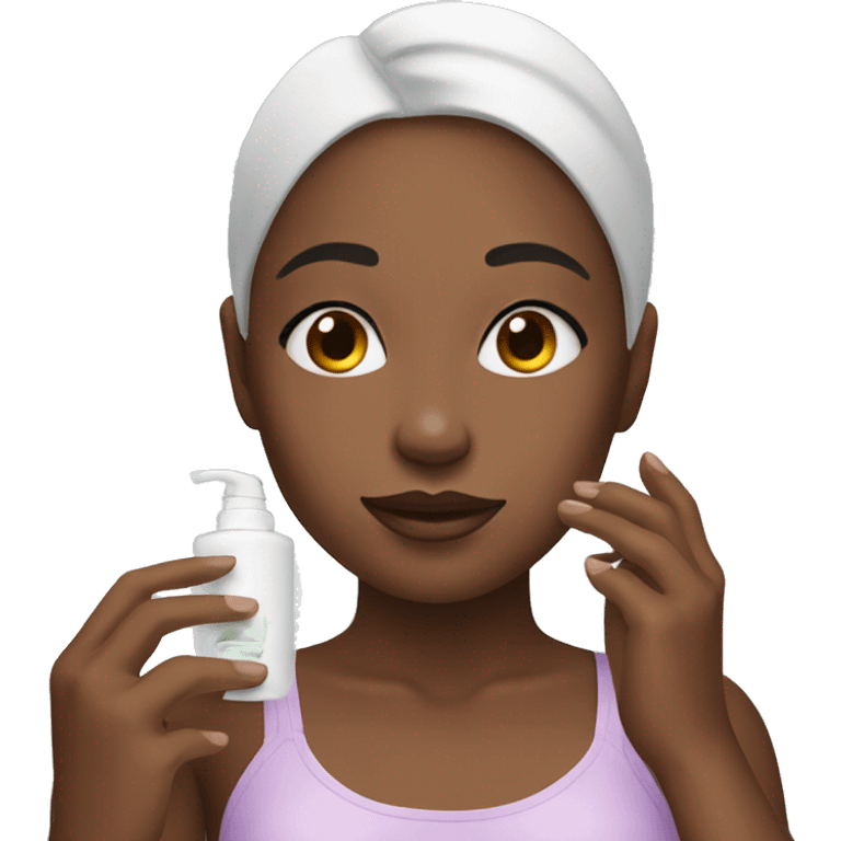 girl doing her skincare emoji