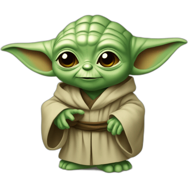 Yoda qui boit à une fête emoji