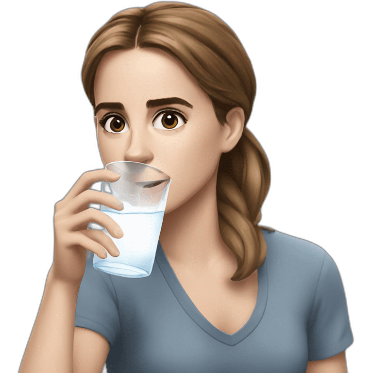 Emma watson drink water emoji