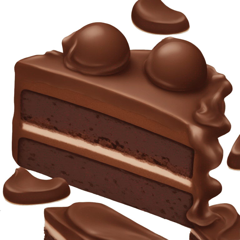 A piece of chocolate cake  emoji