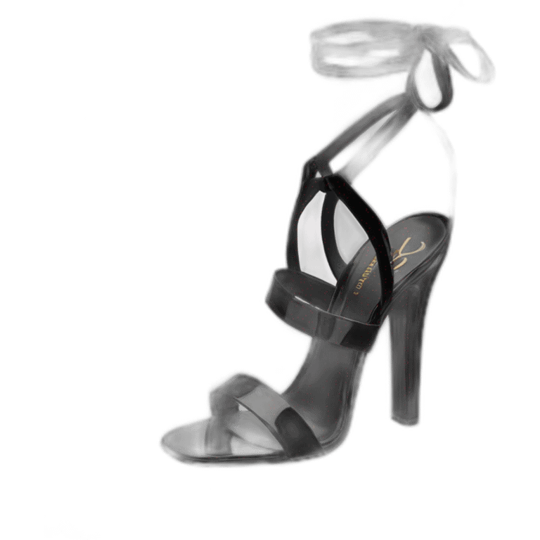 Ysl TRIBUTE heel SANDAL black PATENT LEATHER emoji