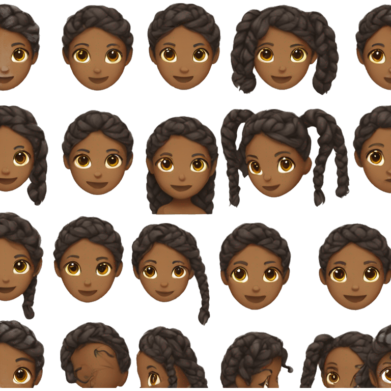 Brown girl braids emoji