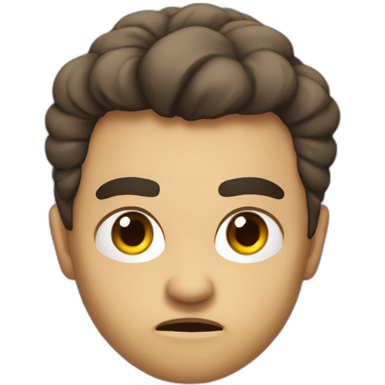 Raised eyebrows + angry emoji