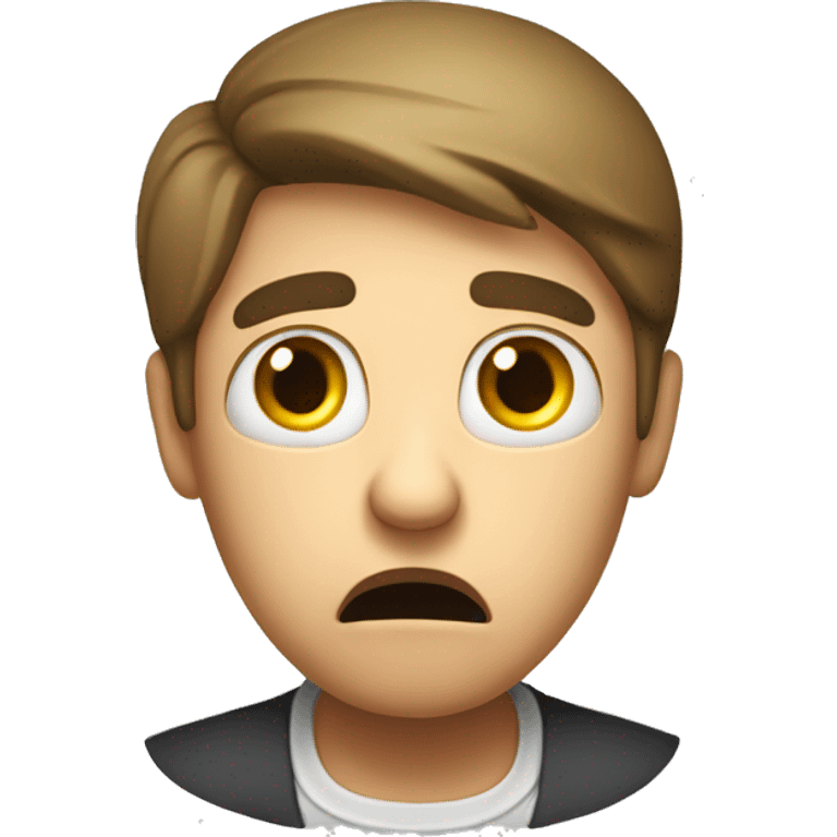 a person with a time-sheet looking anguished emoji