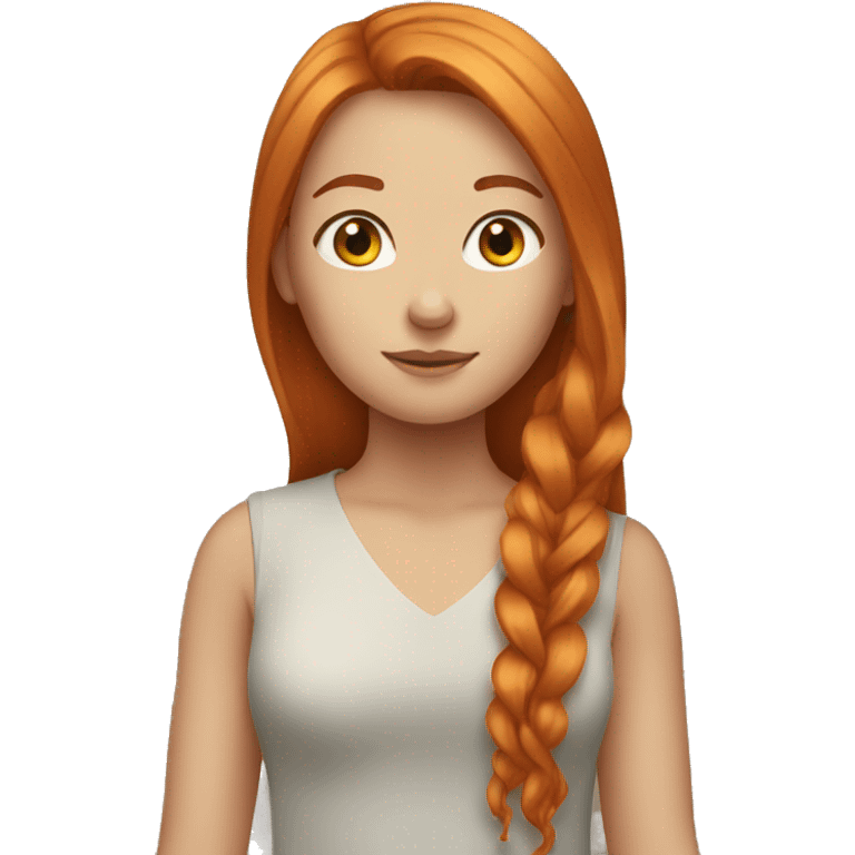 Girl with long ginger hair  emoji