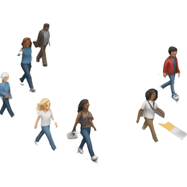 People walking on a crosswalk emoji