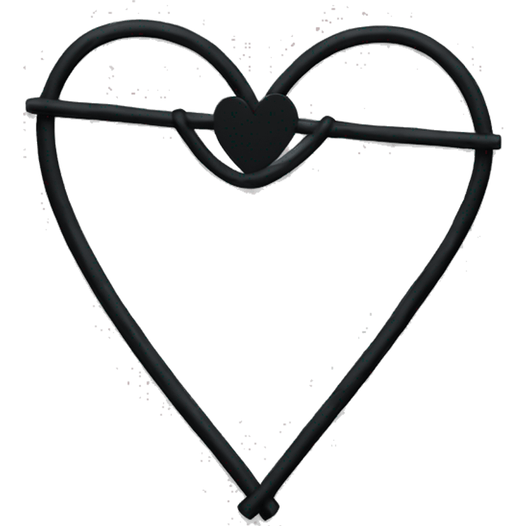 Black heart with bar ed wire emoji