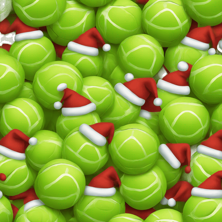 Christmas tennis ball emoji