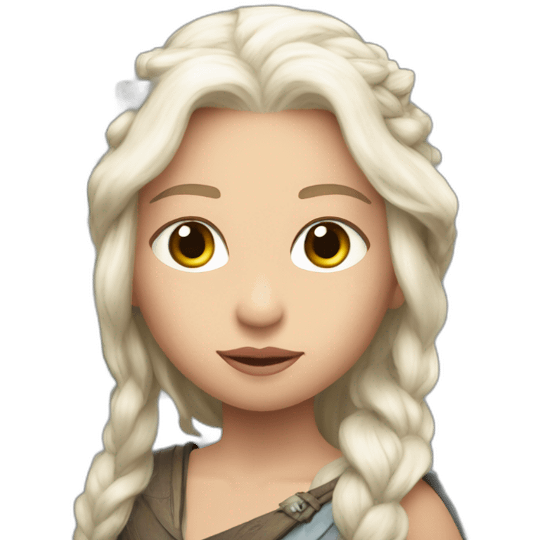 Daenerys Targaryen with 3 little dragon emoji