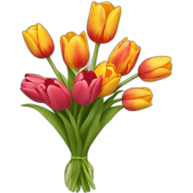 Tulip bouquet emoji