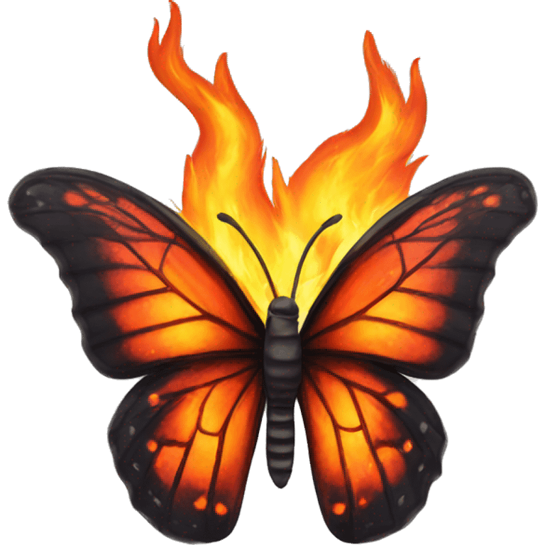 butterfly that's on fire like a phoenix emoji