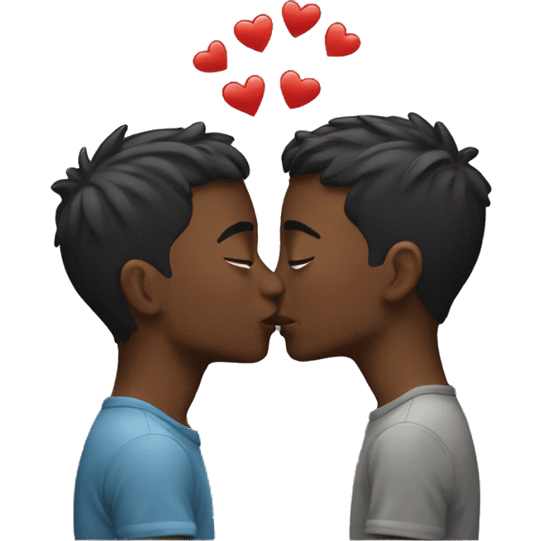 Two twinks kissing emoji